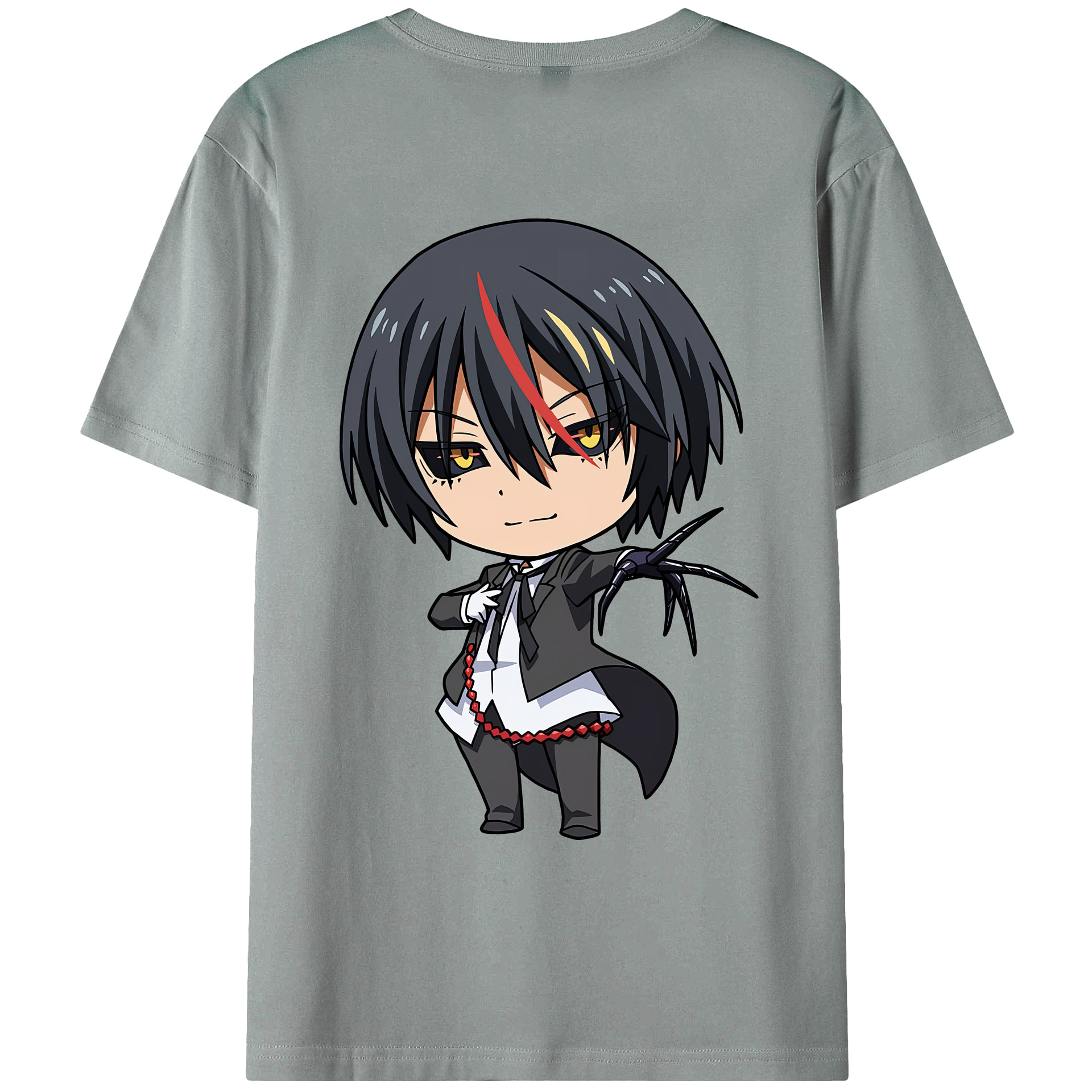 （画像用） 転スラ Regarding Reincarnated to Slime 綿100％ メンズ半袖Tシャツ（バックプリント） 通気性